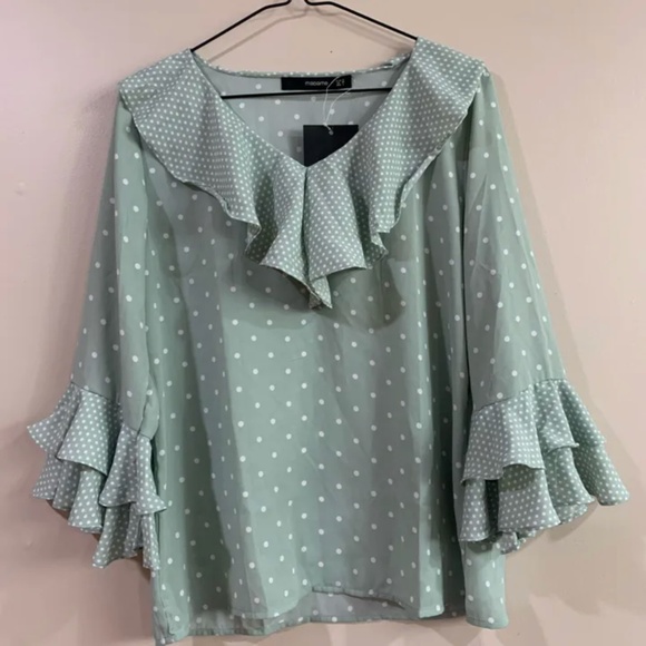 Women Ruffle Blouse - Picture 1 of 6